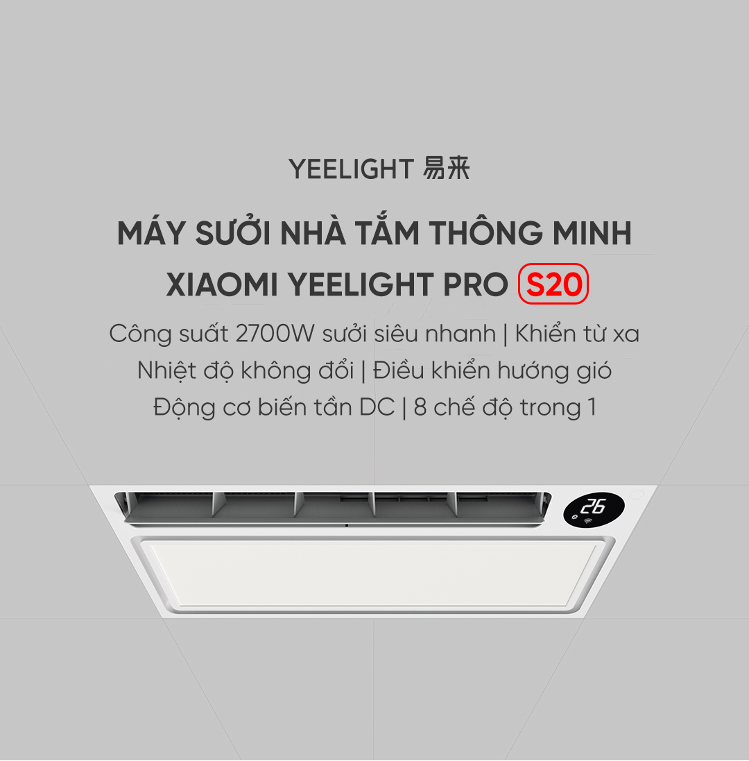 Máy sưởi nhà tắm thông minh Yeelight Pro S20 YLYB005